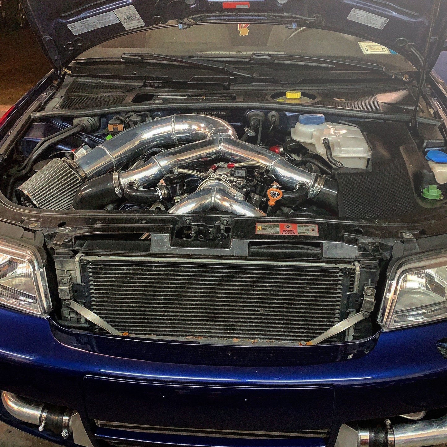 RS4 Y Pipe w/ Integrated Intake (85mm)
